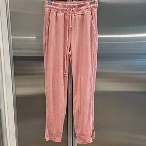 Rare Victoria’s Secret PINK Velour Dusty Pink Velour Jogger Pants Small